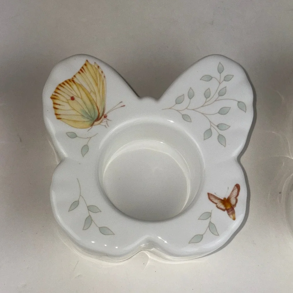 NEW Lenox Butterfly Meadow Figural‎ Butterfly Tealight Candle Holders Set Of 3